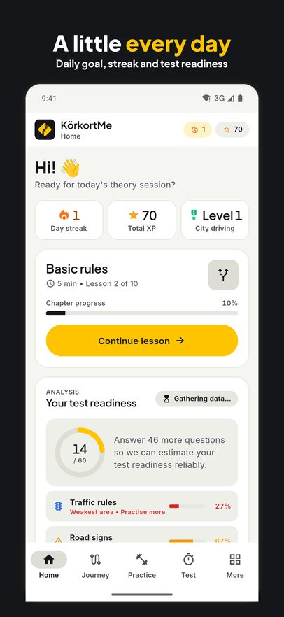 Home with a daily goal
